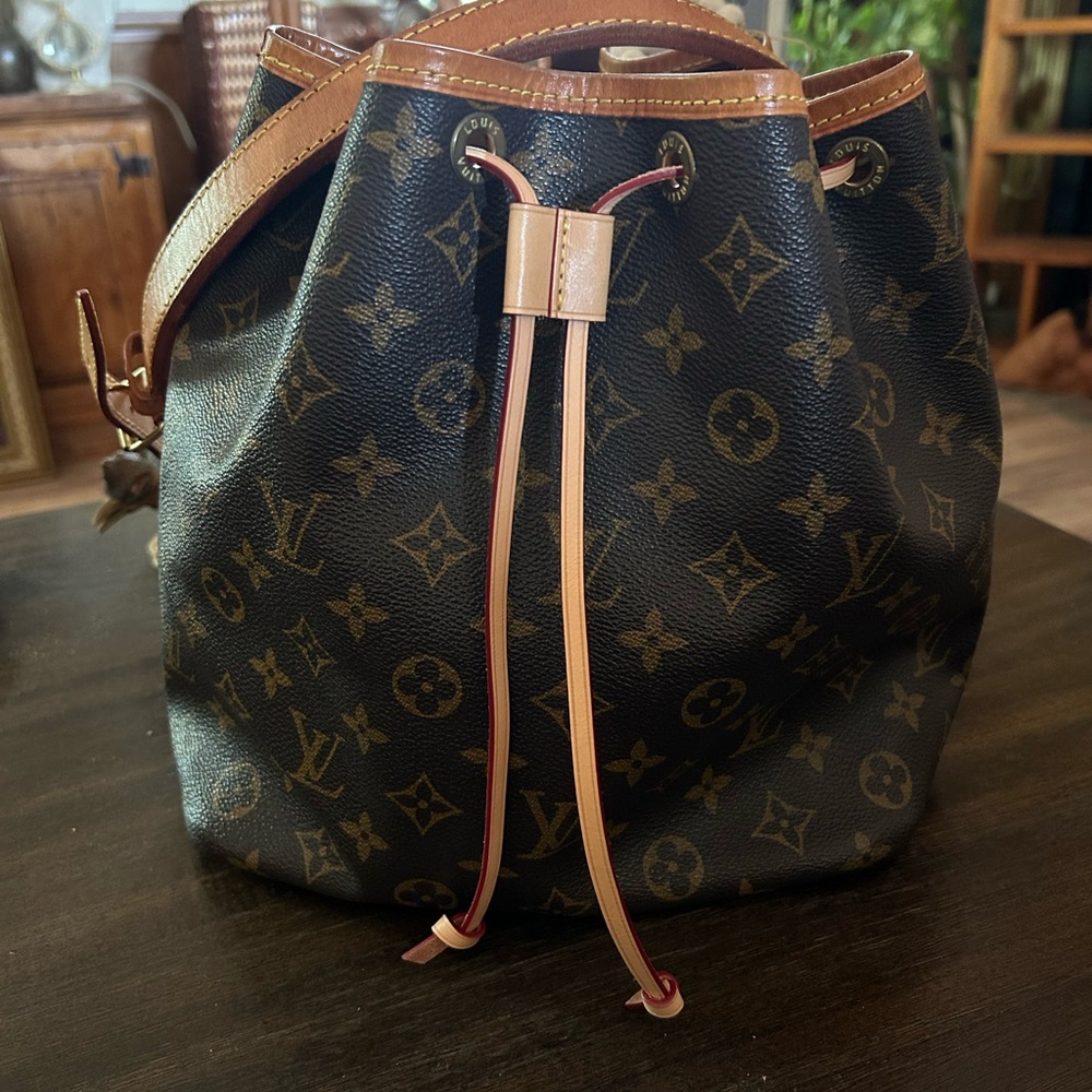 Louis Vuitton Brown Tan Monogram Shoulder Bag